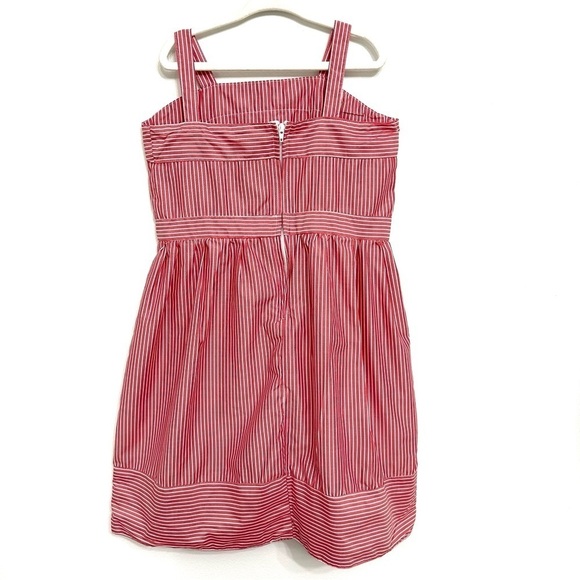EUC A.T.U.N Red and White Striped Dress Size 8-9 Yr - Picture 3 of 3
